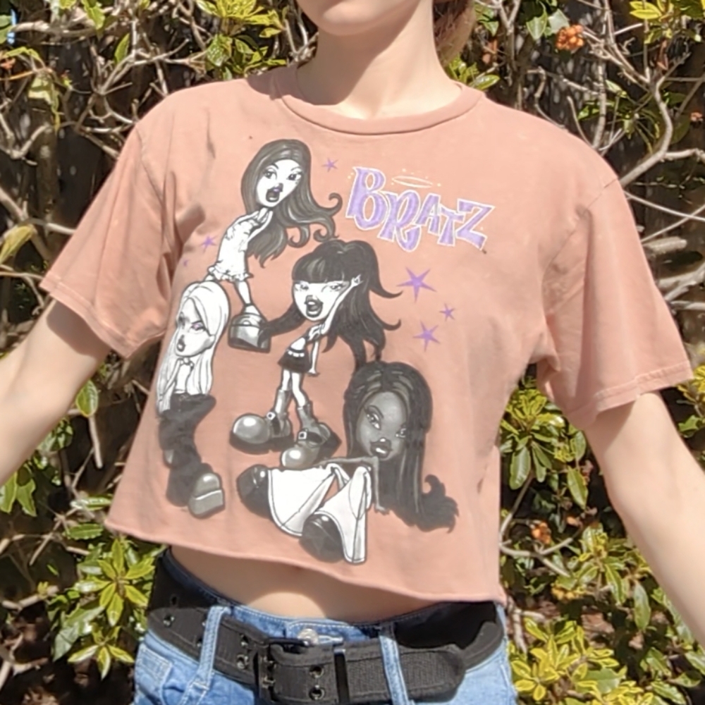 ✨ Bratz Brand Rosy Tan Small Crop Top Shirt